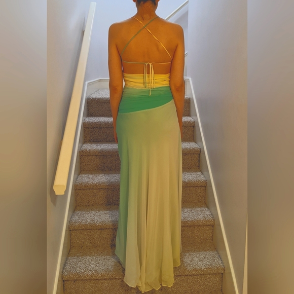 BCBG dress size 8 green and yellow - Picture 2 of 4